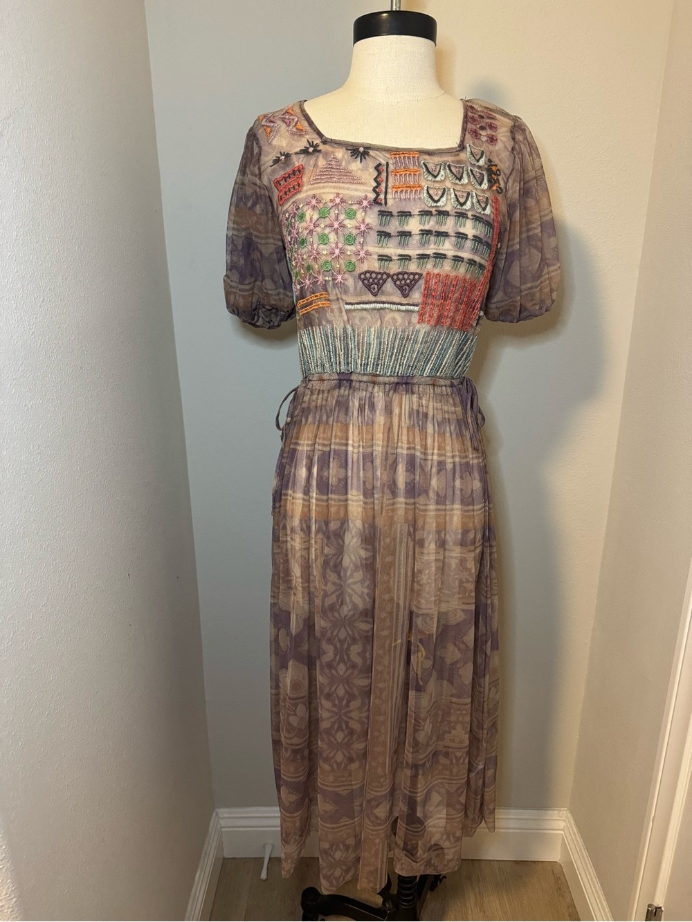 BIYA by Johnny Was sheer midi dress